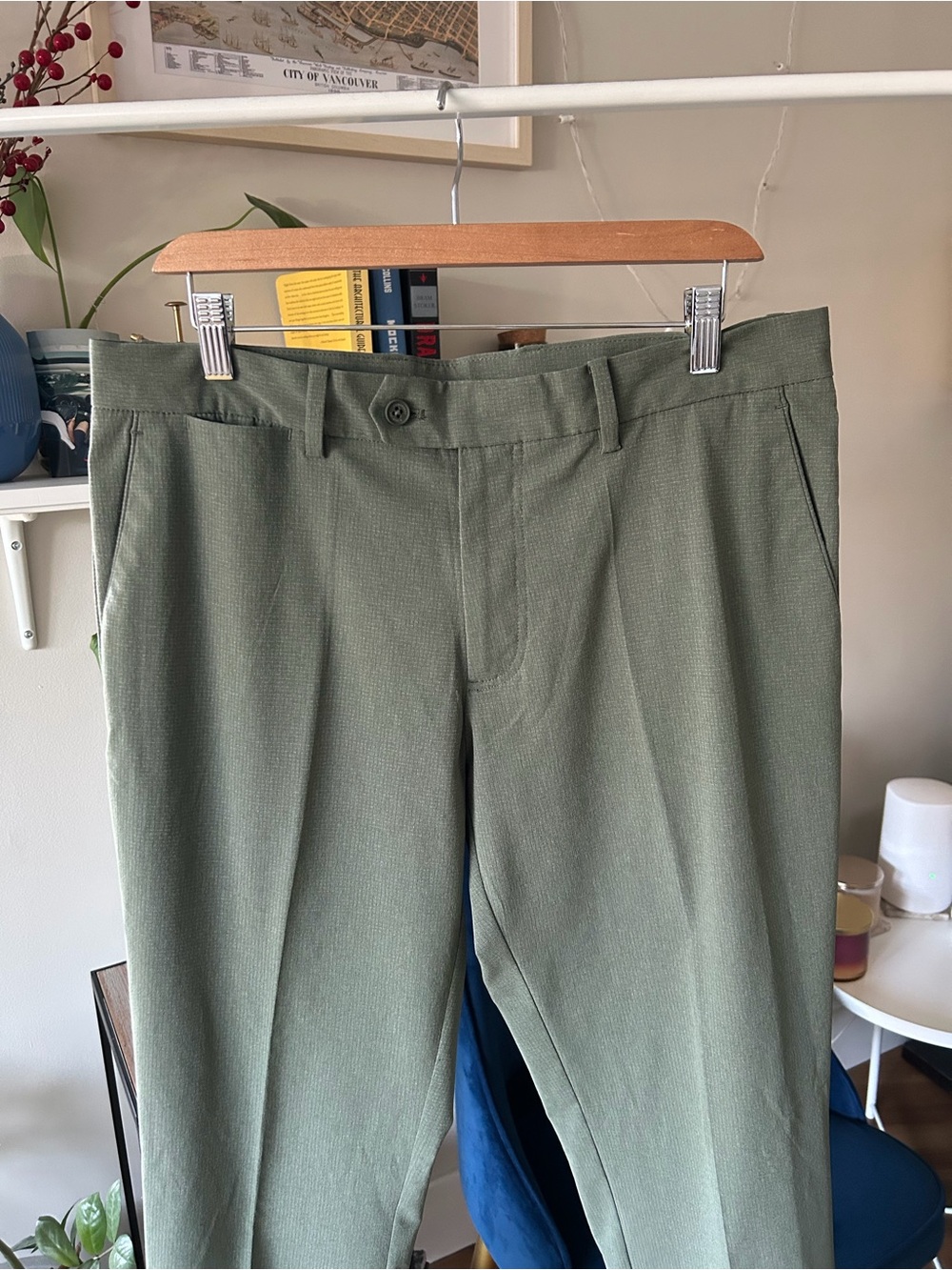 J.Lindeberg Olive Green Men's performance Golf Pants